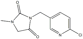 3-[(6-chloropyridin-3-yl)methyl]-1-methylimidazolidine-2,4-dione Struktur