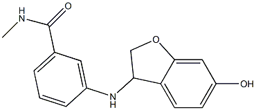 3-[(6-hydroxy-2,3-dihydro-1-benzofuran-3-yl)amino]-N-methylbenzamide Struktur