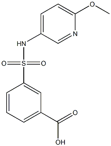 3-[(6-methoxypyridin-3-yl)sulfamoyl]benzoic acid Structure