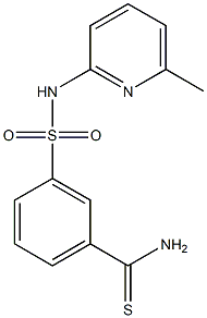 3-[(6-methylpyridin-2-yl)sulfamoyl]benzene-1-carbothioamide,,结构式