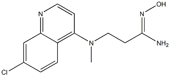 3-[(7-chloroquinolin-4-yl)(methyl)amino]-N'-hydroxypropanimidamide,,结构式