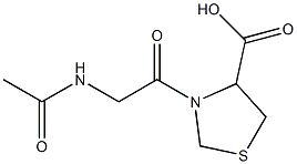 3-[(acetylamino)acetyl]-1,3-thiazolidine-4-carboxylic acid Structure