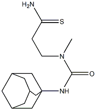 3-[(adamantan-1-ylcarbamoyl)(methyl)amino]propanethioamide Structure