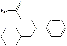 3-[(cyclohexylmethyl)(phenyl)amino]propanethioamide|