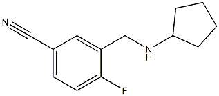 3-[(cyclopentylamino)methyl]-4-fluorobenzonitrile,,结构式