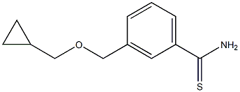 3-[(cyclopropylmethoxy)methyl]benzene-1-carbothioamide,,结构式