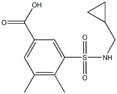 3-[(cyclopropylmethyl)sulfamoyl]-4,5-dimethylbenzoic acid 结构式