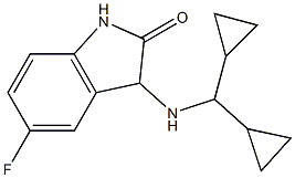 3-[(dicyclopropylmethyl)amino]-5-fluoro-2,3-dihydro-1H-indol-2-one,,结构式