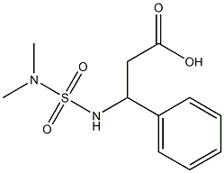 3-[(dimethylsulfamoyl)amino]-3-phenylpropanoic acid,,结构式