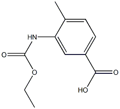 3-[(ethoxycarbonyl)amino]-4-methylbenzoic acid,,结构式