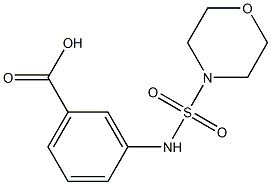 3-[(morpholine-4-sulfonyl)amino]benzoic acid,,结构式