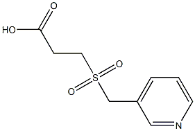 3-[(pyridin-3-ylmethyl)sulfonyl]propanoic acid Structure