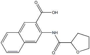 3-[(tetrahydrofuran-2-ylcarbonyl)amino]-2-naphthoic acid 化学構造式