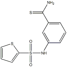 3-[(thien-2-ylsulfonyl)amino]benzenecarbothioamide 化学構造式