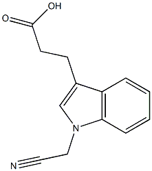 3-[1-(cyanomethyl)-1H-indol-3-yl]propanoic acid Structure
