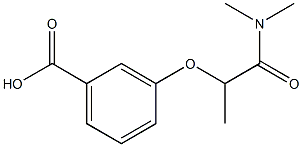 3-[1-(dimethylcarbamoyl)ethoxy]benzoic acid 化学構造式