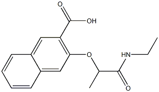 3-[1-(ethylcarbamoyl)ethoxy]naphthalene-2-carboxylic acid Structure