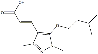 3-[1,3-dimethyl-5-(3-methylbutoxy)-1H-pyrazol-4-yl]prop-2-enoic acid Structure