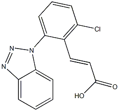 3-[2-(1H-1,2,3-benzotriazol-1-yl)-6-chlorophenyl]prop-2-enoic acid Structure