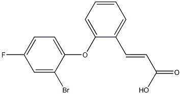 3-[2-(2-bromo-4-fluorophenoxy)phenyl]prop-2-enoic acid Struktur