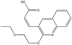 3-[2-(2-ethoxyethoxy)quinolin-3-yl]prop-2-enoic acid 结构式