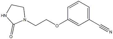 3-[2-(2-oxoimidazolidin-1-yl)ethoxy]benzonitrile 化学構造式