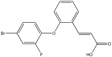 3-[2-(4-bromo-2-fluorophenoxy)phenyl]prop-2-enoic acid 化学構造式