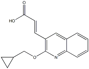 3-[2-(cyclopropylmethoxy)quinolin-3-yl]prop-2-enoic acid,,结构式