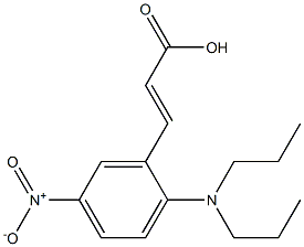 3-[2-(dipropylamino)-5-nitrophenyl]prop-2-enoic acid 化学構造式