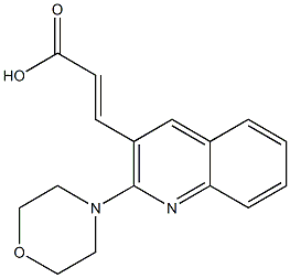 3-[2-(morpholin-4-yl)quinolin-3-yl]prop-2-enoic acid Structure