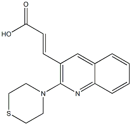 3-[2-(thiomorpholin-4-yl)quinolin-3-yl]prop-2-enoic acid Structure