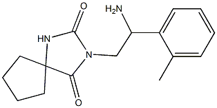 3-[2-amino-2-(2-methylphenyl)ethyl]-1,3-diazaspiro[4.4]nonane-2,4-dione Structure