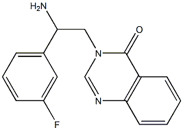 3-[2-amino-2-(3-fluorophenyl)ethyl]-3,4-dihydroquinazolin-4-one 化学構造式