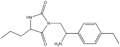 3-[2-amino-2-(4-ethylphenyl)ethyl]-5-propylimidazolidine-2,4-dione 化学構造式