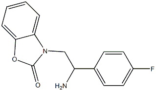 3-[2-amino-2-(4-fluorophenyl)ethyl]-2,3-dihydro-1,3-benzoxazol-2-one 结构式