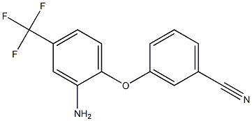 3-[2-amino-4-(trifluoromethyl)phenoxy]benzonitrile 化学構造式