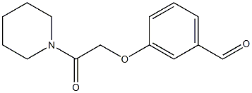 3-[2-oxo-2-(piperidin-1-yl)ethoxy]benzaldehyde,,结构式