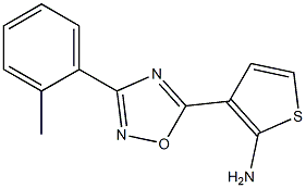 3-[3-(2-methylphenyl)-1,2,4-oxadiazol-5-yl]thiophen-2-amine 化学構造式