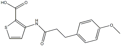 3-[3-(4-methoxyphenyl)propanamido]thiophene-2-carboxylic acid Struktur