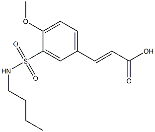 3-[3-(butylsulfamoyl)-4-methoxyphenyl]prop-2-enoic acid 化学構造式