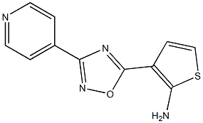 3-[3-(pyridin-4-yl)-1,2,4-oxadiazol-5-yl]thiophen-2-amine 结构式