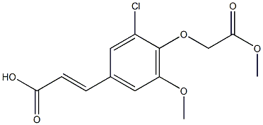 3-[3-chloro-5-methoxy-4-(2-methoxy-2-oxoethoxy)phenyl]prop-2-enoic acid Structure