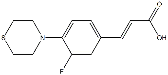 3-[3-fluoro-4-(thiomorpholin-4-yl)phenyl]prop-2-enoic acid Struktur