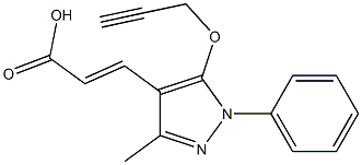 3-[3-methyl-1-phenyl-5-(prop-2-yn-1-yloxy)-1H-pyrazol-4-yl]prop-2-enoic acid