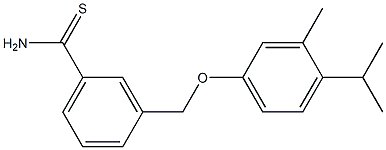 3-[3-methyl-4-(propan-2-yl)phenoxymethyl]benzene-1-carbothioamide Struktur