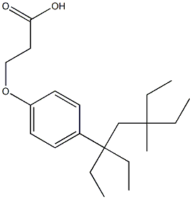 3-[4-(1,1,3-Triethyl-3-methyl-pentyl)-phenoxy]-propionic acid,,结构式