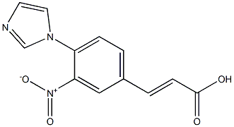 3-[4-(1H-imidazol-1-yl)-3-nitrophenyl]prop-2-enoic acid,,结构式