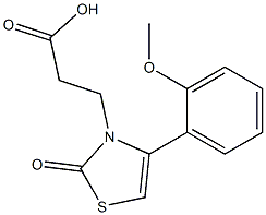 3-[4-(2-methoxyphenyl)-2-oxo-1,3-thiazol-3(2H)-yl]propanoic acid,,结构式
