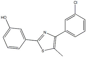 3-[4-(3-chlorophenyl)-5-methyl-1,3-thiazol-2-yl]phenol|