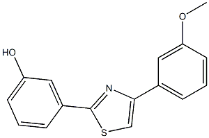 3-[4-(3-methoxyphenyl)-1,3-thiazol-2-yl]phenol Structure
